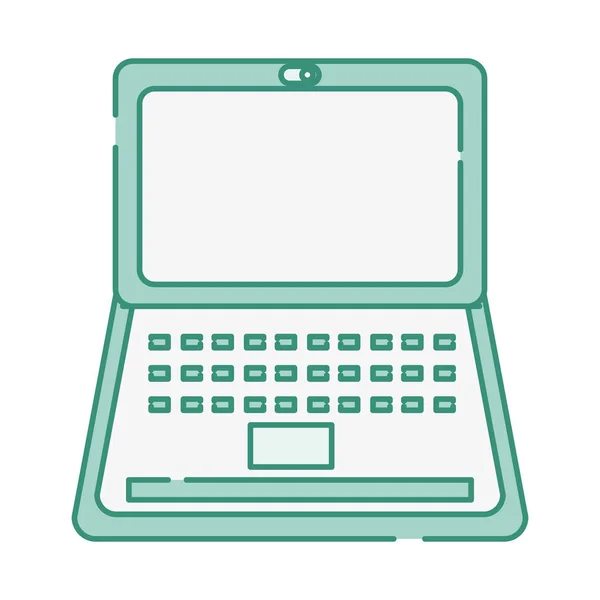 Duo color elektronische Laptop-Technologie zum Business-Service — Stockvektor