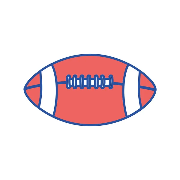 American Football Ball Des Sports Wettbewerb Und Spiel Thema Isolierte — Stockvektor