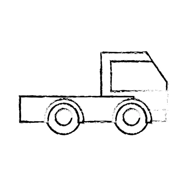 Grunge indústria caminhão veículo carro de transporte — Vetor de Stock