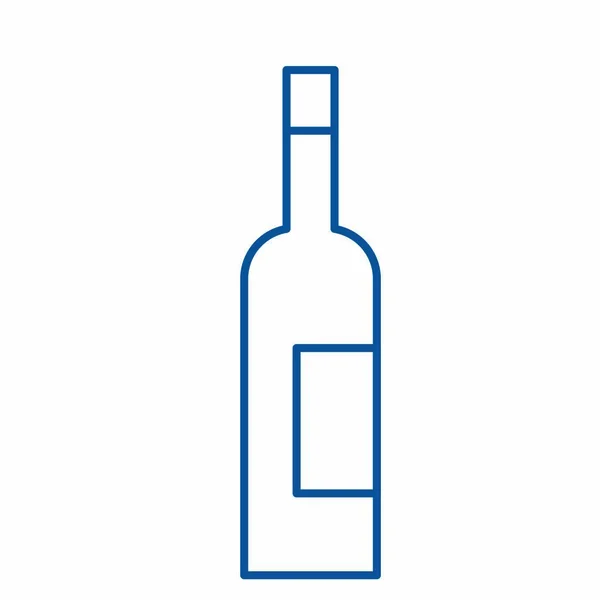 Bouteille Vin Boisson Alcoolisée Thème Conception Isolée Illustration Vectorielle — Image vectorielle