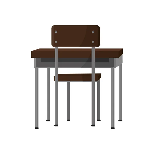 Шкільне крісло та дизайн столу — стоковий вектор