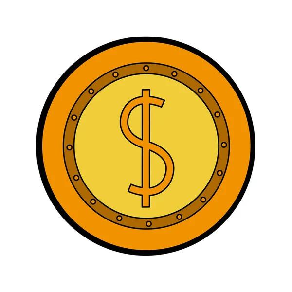 Diseño de moneda aislada — Vector de stock