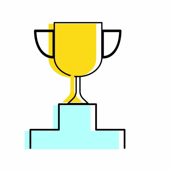 Izolované trofej design — Stockový vektor