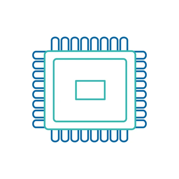 Procesador Dispositivo Gadget Tecnología Tema Diseño Aislado Ilustración Vectorial — Archivo Imágenes Vectoriales