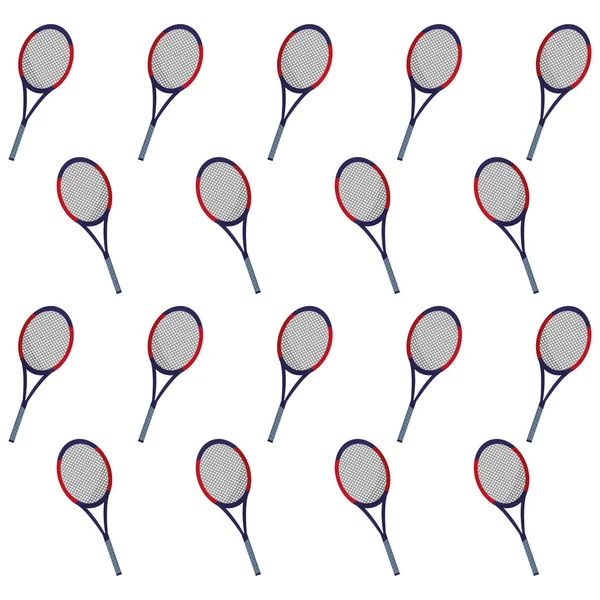 Tenis raketi nesne arka plan dekorasyon — Stok Vektör