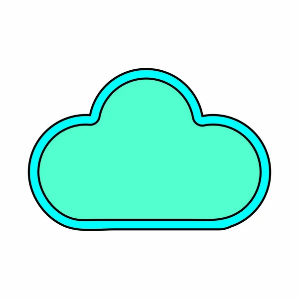 Isoliertes Cloud-Design — Stockvektor