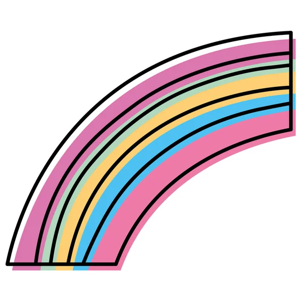 Přesunutý barva pěkná příroda rainbow prvek na obloze — Stockový vektor