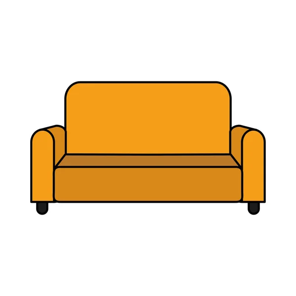 Conception de canapé isolé — Image vectorielle