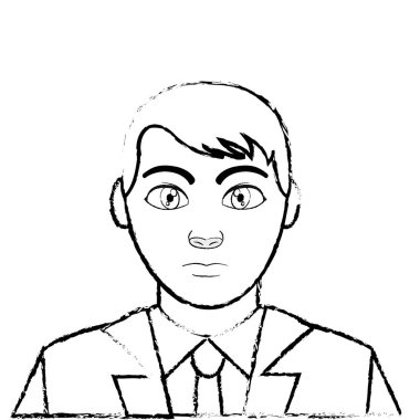 Grunge kullanıcı adam şık gömlek ve saç modeli ile