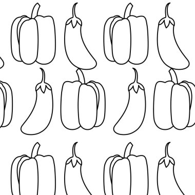 Biber ve patlıcan tasarım