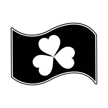 siluet bayrak kutlama içinde yonca bitki doğa