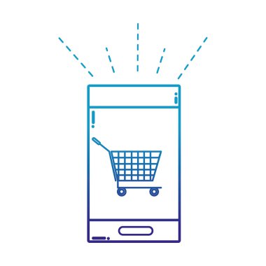 satır smartphone teknoloji market alışveriş sepeti ile bozulmuş