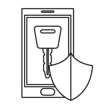 satır smartphone ile dijital anahtar ve kalkan güvenlik