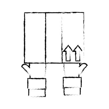 Grunge adam ellerini kutu paket Servisi