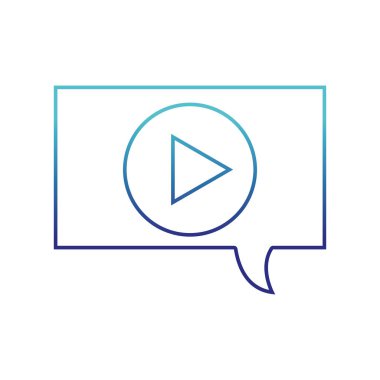 Mavi çizgili sohbet bubble oyun video mesajı