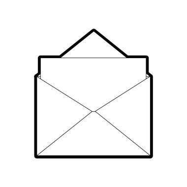 E-posta mektup ve mesaj Tema izole tasarım vektör çizim zarf