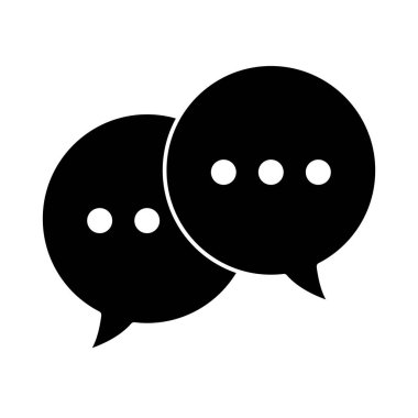 siluet sohbet kabarcıklar metin iletileri notları