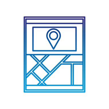 bozulmuş satır modern gps harita konumu simgesiyle