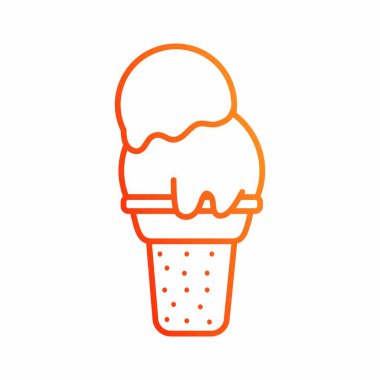 Dondurma simgesi tatlı ve tatlı gıda Tema izole tasarım vektör çizim