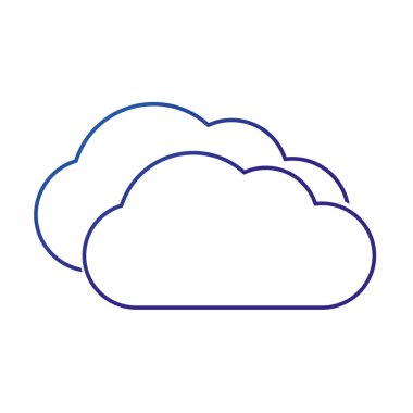 Bulut hava gökyüzü ve tema izole tasarım vektör çizim