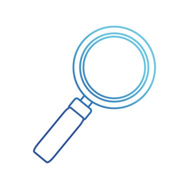 Mavi çizgili Büyüteç aracı ve arama simgesi