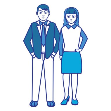 renk işadamları şık kıyafetler ve saç tasarım