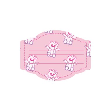 Ayılı çizgi film çerçevesi