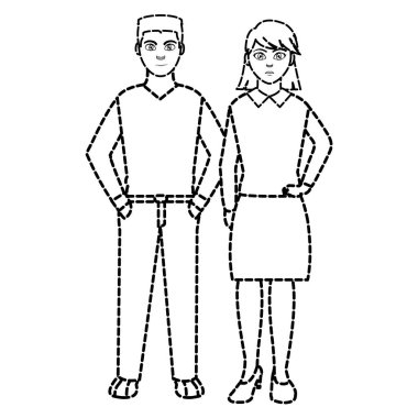 hairtyle tasarım ve giyim zarif insanlarla noktalı şekli