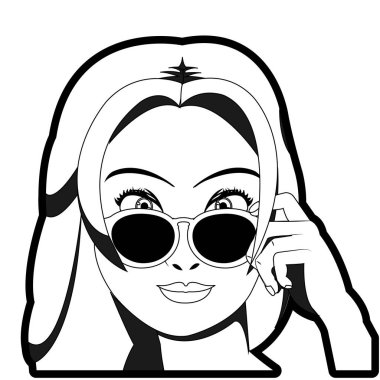 Retro kadın tasarım