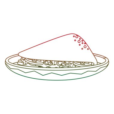 İzole quesadilla tasarım