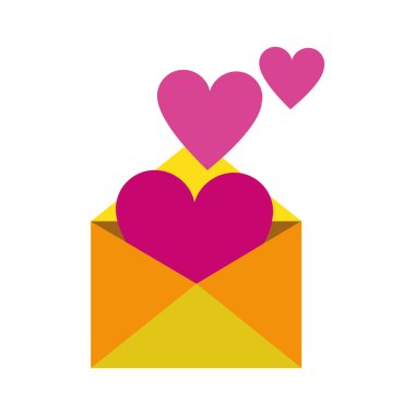 E-posta mektup ve mesaj Tema izole tasarım vektör çizim zarf