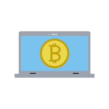 Bitcoin laptop tasarım içinde