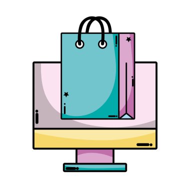 ekran cromputer teknolojisi ile alışveriş çantası