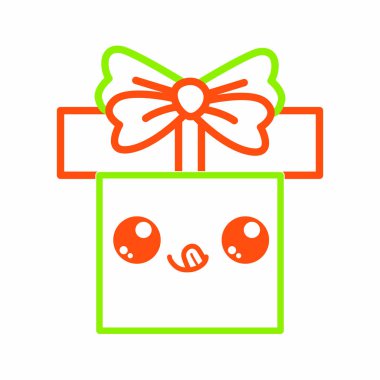 Hediye kutusu mevcut ve tatil Tema izole tasarım vektör çizim simgesi