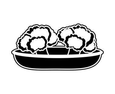 Brokoli sebze sağlıklı ve organik gıda Tema izole tasarım vektör çizim