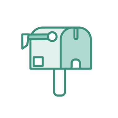 Duo renk posta kutusu ileti teslimi için yazışma posta