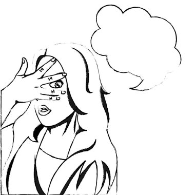 Retro kadın tasarım