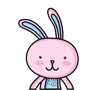 mutlu tavşan hayvan yüz ifadesi ile