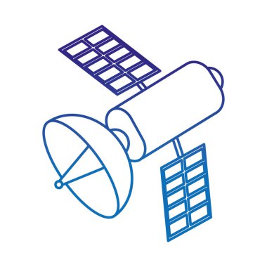 Uydu sinyali yayın ve internet Tema izole tasarım vektör çizim