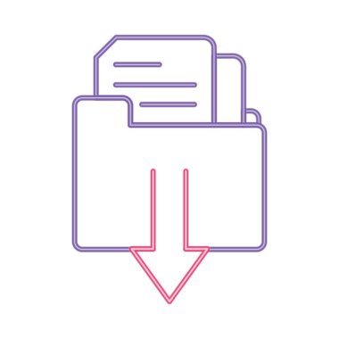 neon satır dosya klasör belgeler bilgileri karşıdan yükleniyor