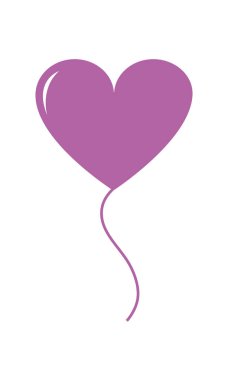 kutlama sevmeyi renkli balon kalp tasarımı