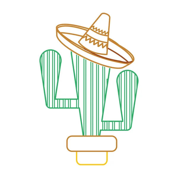 Cactus Planta Desierto Naturaleza Tema Diseño Aislado Ilustración Vectorial — Vector de stock