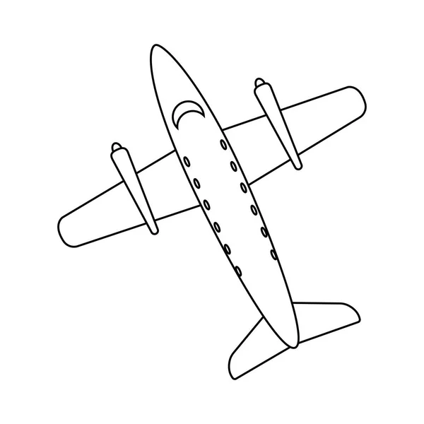 격리 된 비행기 디자인 — 스톡 벡터