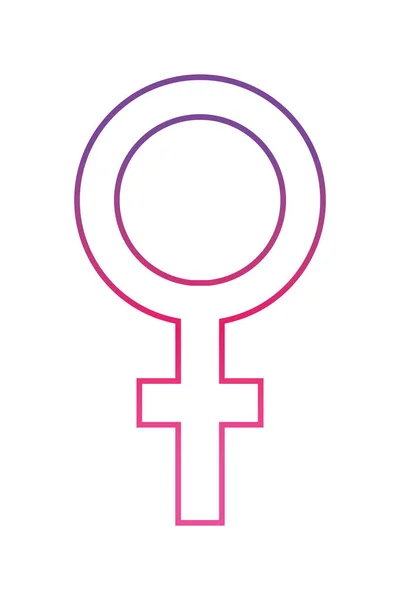 Degraded line women sex gender graphic sign — Stock Vector