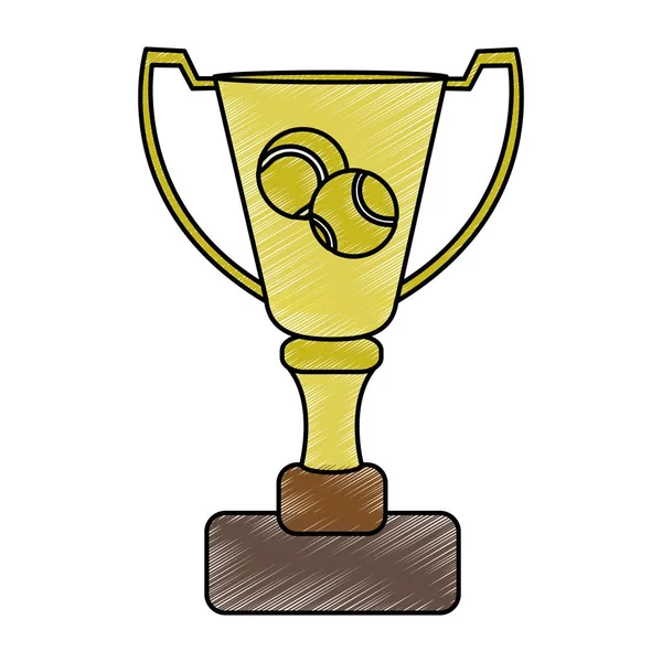 Conception de trophée de tennis — Image vectorielle