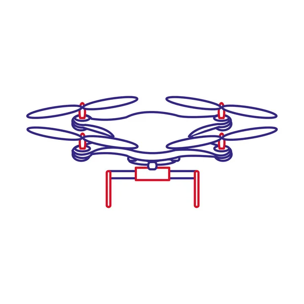 Conception de drone isolé — Image vectorielle