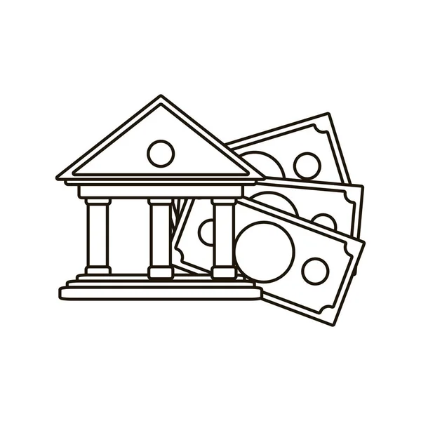 Diseño de banco aislado — Vector de stock