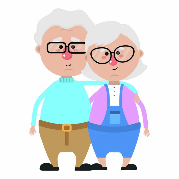 Abuelos diseño de dibujos animados — Vector de stock