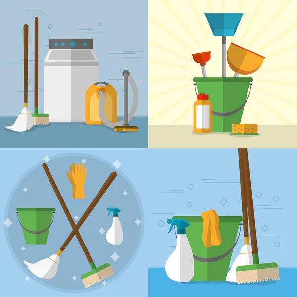 Cleaning service design — Stock Vector