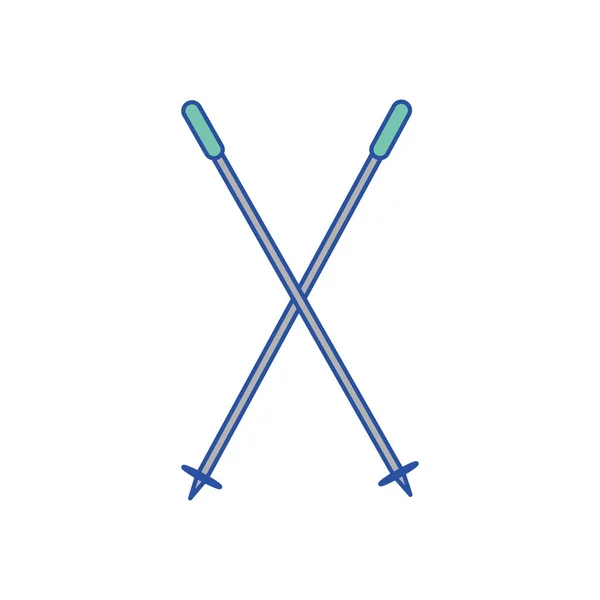 滑雪杆设计 — 图库矢量图片